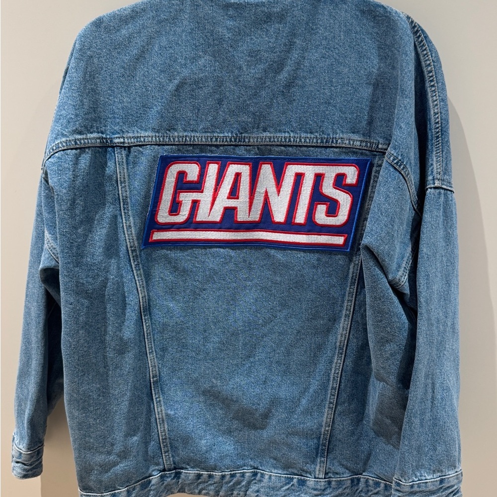 GIANTS Denim Jacket with Team Patch - Blue